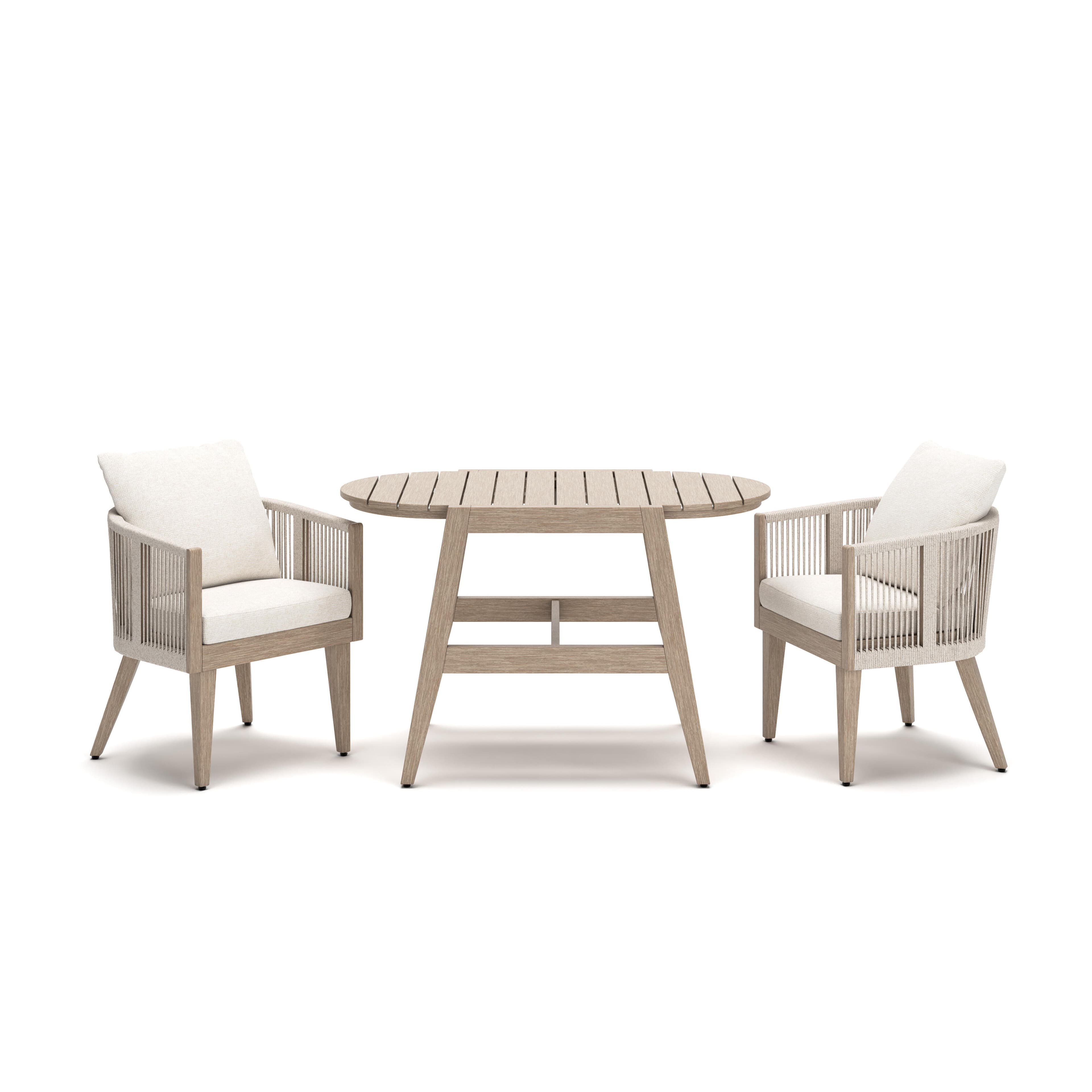 Ivory Vine - Chairs With Cushion / Table Set (Set of 3) - Beige