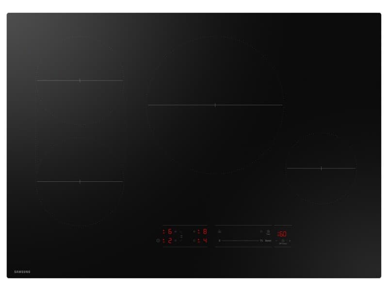 30" Induction Cooktop with Anti-Scratch Glass & Sync Burners in Black