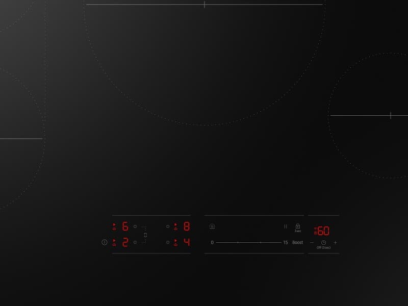 30" Induction Cooktop with Anti-Scratch Glass & Sync Burners in Black view 10