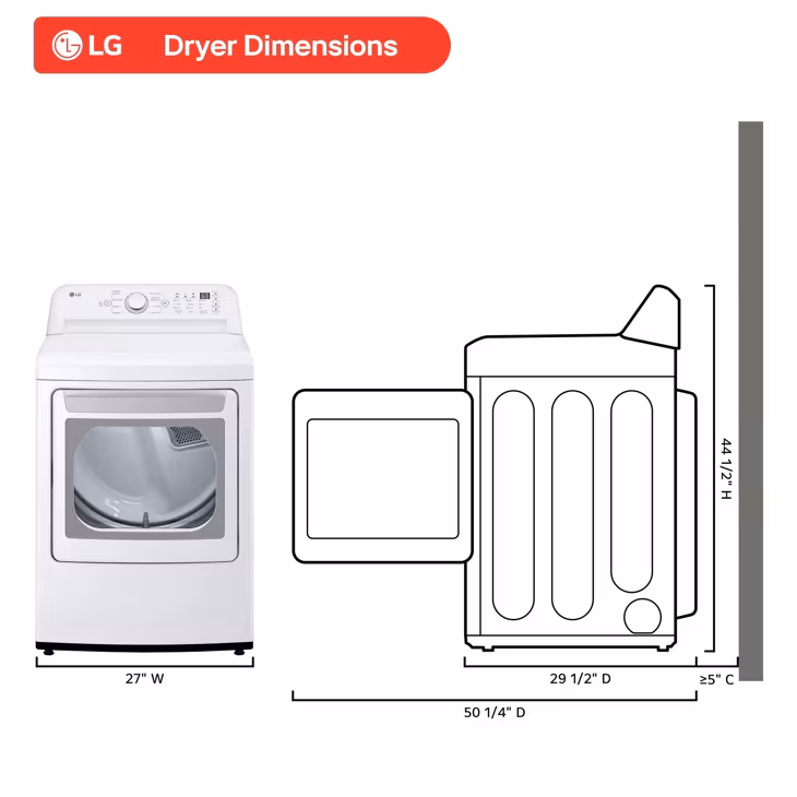 7.3 Cu. Ft. Ultra Large Capacity Electric Dryer With Sensor Dry Technology view 6