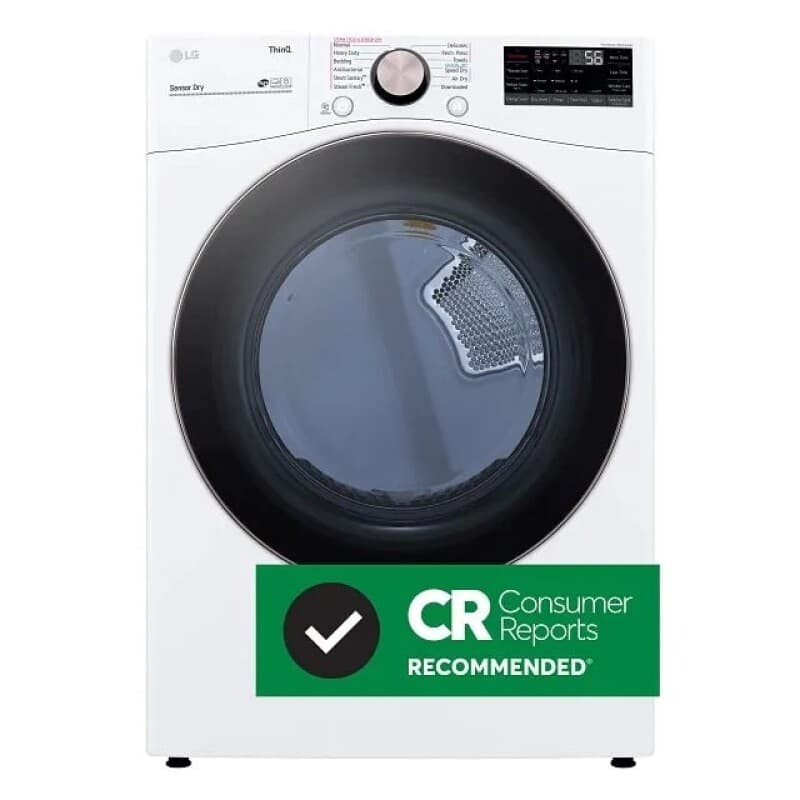 7.4 Cu. Ft. Large Capacity Front Load Electric Dryer - White view 5