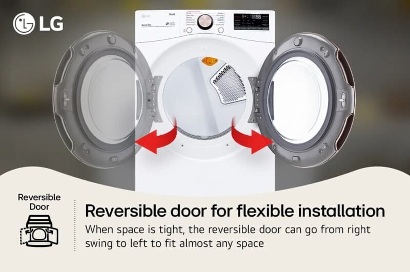 7.4 Cu. Ft. Large Capacity Front Load Gas Dryer - White view 3