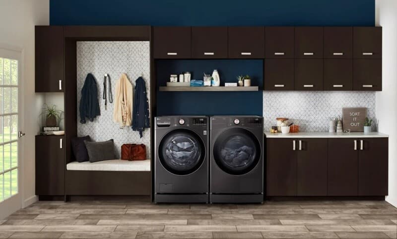 7.8 Cu. Ft. Ultra Large Capacity Heat Pump Ventless Dryer, Wi-fi Connectivity Black Steel view 6