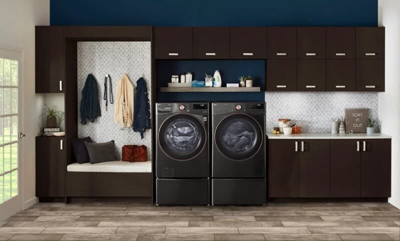 7.8 Cu. Ft. Ultra Large Capacity Heat Pump Ventless Dryer, Wi-fi Connectivity Black Steel view 5