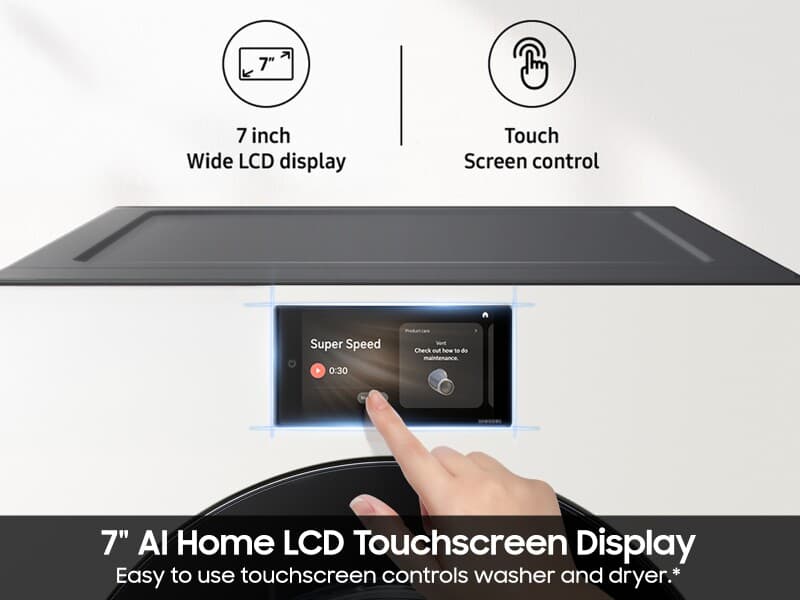 Bespoke AI 7.6 cu. ft. Ultra Capacity Front Load Dryer with AI Home & AI Optimal Dry – Ivory view 4