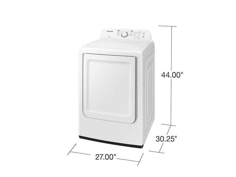 7.2 cu. ft. Electric Dryer with Sensor Dry and 8 Drying Cycles in White view 5