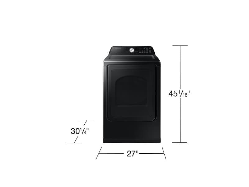 7.4 cu. ft. Electric Dryer with Sensor Dry – Brushed Black view 2
