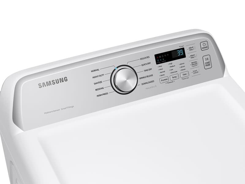 7.4 cu. ft. Electric Dryer with Sensor Dry – White view 9