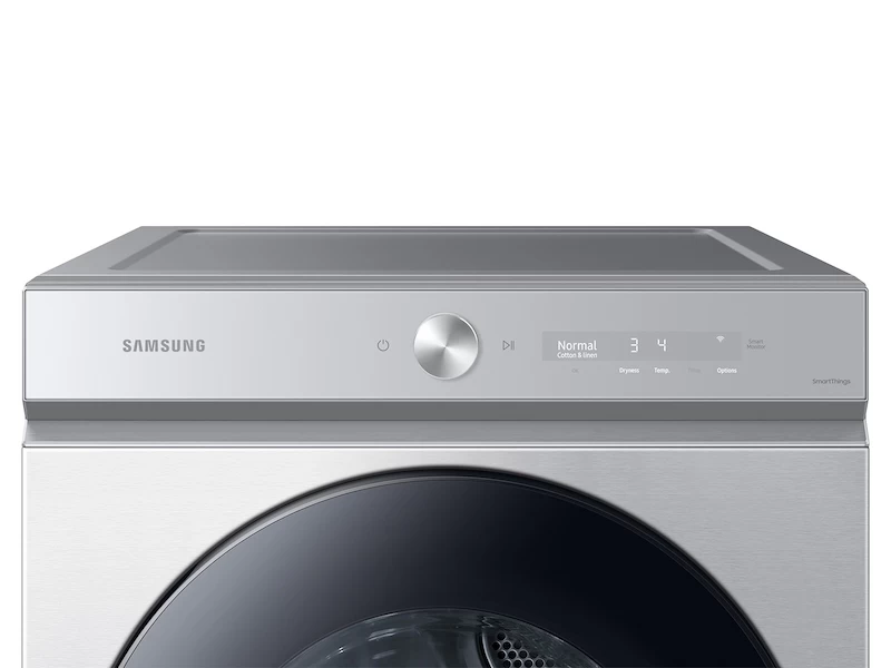 Bespoke 7.6 cu. ft. Ultra Capacity Electric Dryer with Super Speed Dry and AI Smart Dial in Silver Steel view 4