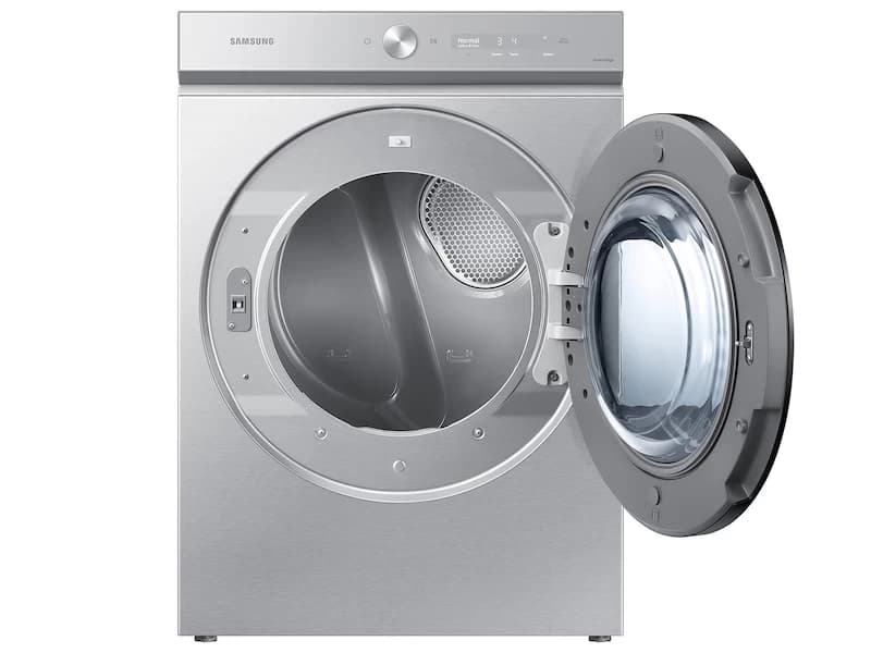 Bespoke 7.6 cu. ft. Ultra Capacity Electric Dryer with Super Speed Dry and AI Smart Dial in Silver Steel view 3