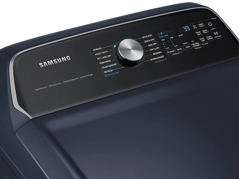 7.4 cu. ft. Smart Electric Dryer with Steam Sanitize+ and Pet Care Dry – Brushed Navy view 4
