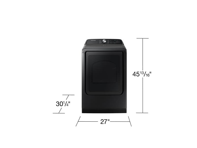 7.4 cu. ft. Smart Electric Dryer with Steam Sanitize+ in Brushed Black view 3