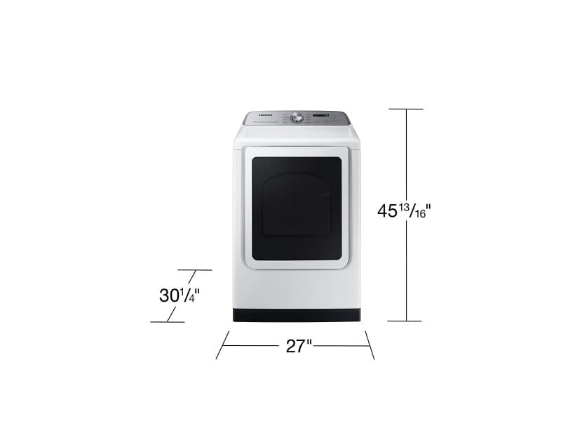 7.4 cu. ft. Smart Electric Dryer with Steam Sanitize+ in White view 3