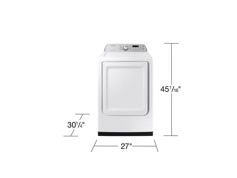 7.4 cu. ft. Gas Dryer with Sensor Dry – White view 2