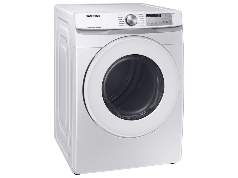 7.5 cu. ft. Smart Gas Dryer with Sensor Dry in White view 3