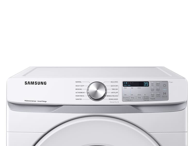 7.5 cu. ft. Smart Gas Dryer with Sensor Dry in White view 4