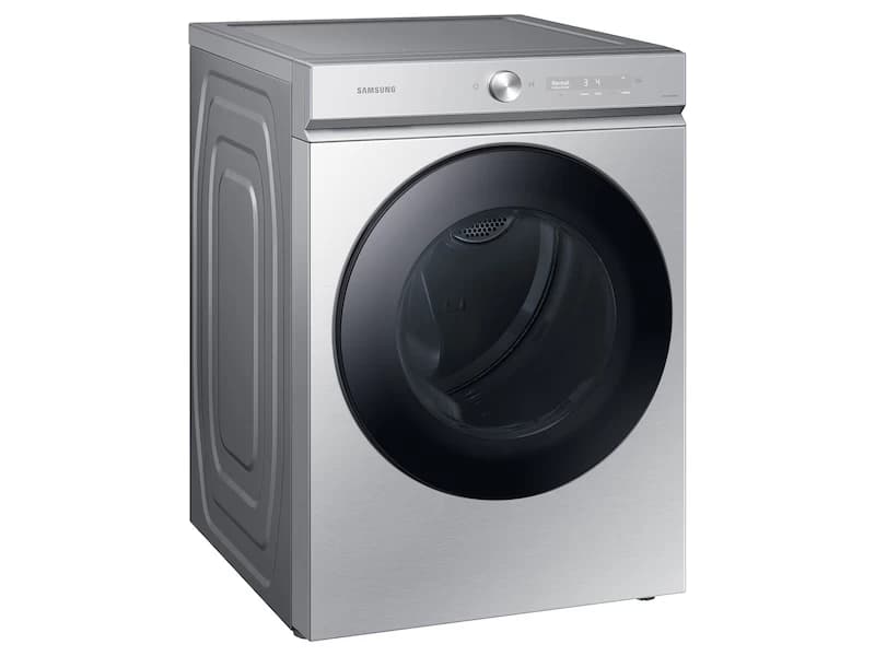 Bespoke 7.6 cu. ft. Ultra Capacity Gas Dryer with Super Speed Dry and AI Smart Dial in Silver Steel view 2