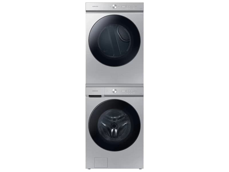 Bespoke 7.6 cu. ft. Ultra Capacity Gas Dryer with Super Speed Dry and AI Smart Dial in Silver Steel view 7