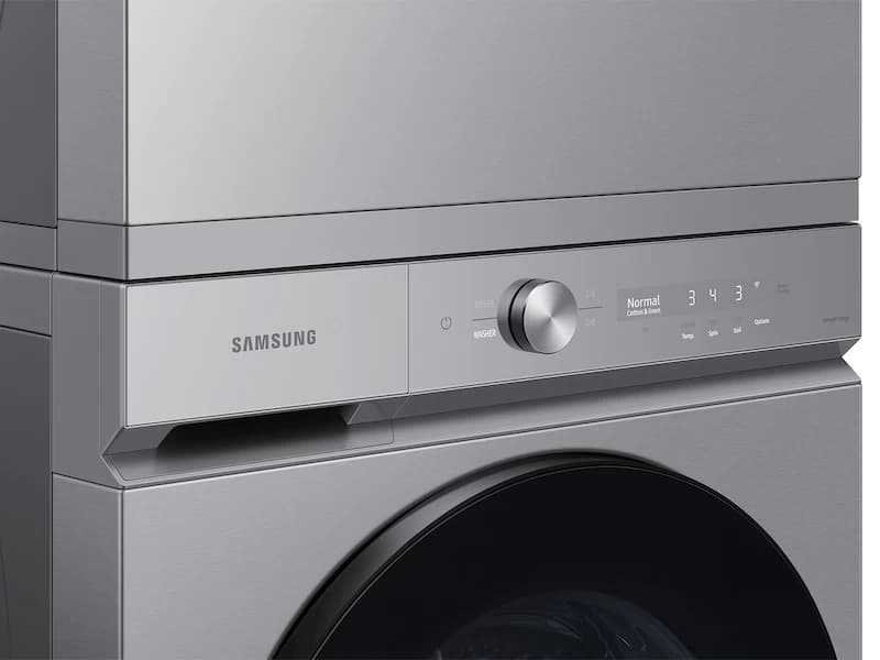 Bespoke 7.6 cu. ft. Ultra Capacity Gas Dryer with Super Speed Dry and AI Smart Dial in Silver Steel view 9