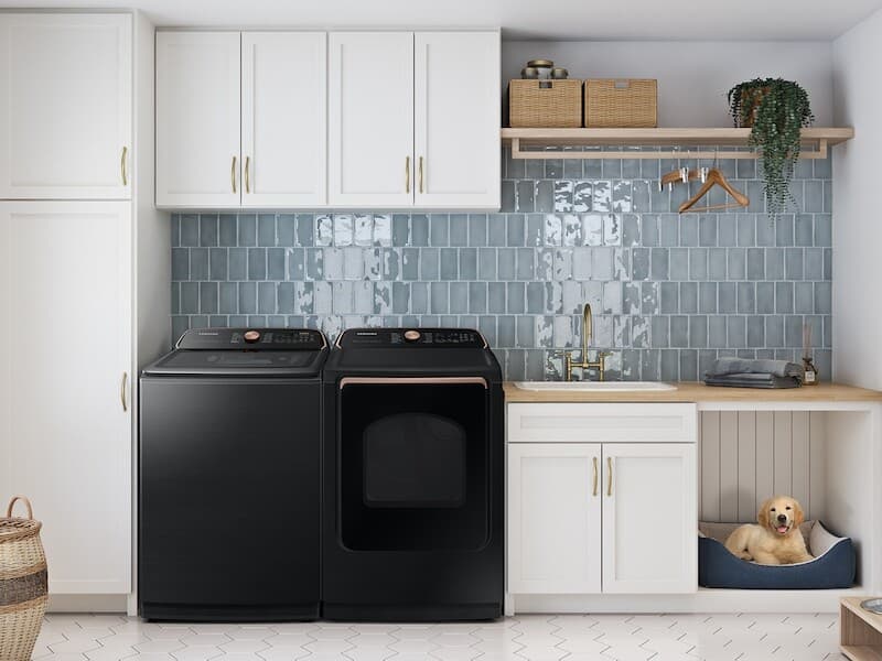 7.4 cu. ft. Smart Gas Dryer with Pet Care Dry and Steam Sanitize+ in Brushed Black view 3