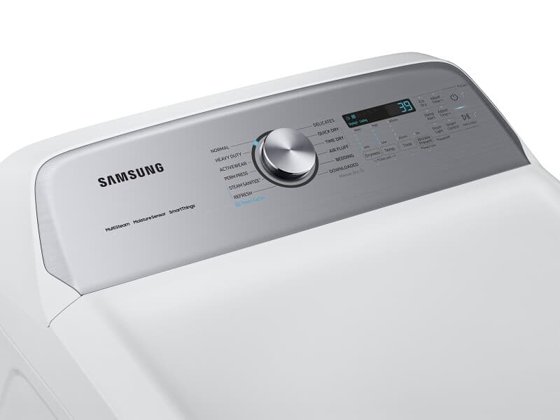 7.4 cu. ft. Smart Gas Dryer with Steam Sanitize+ in White view 9