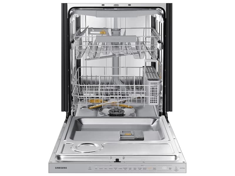 Bespoke AutoRelease Smart 42dBA Dishwasher with StormWash+™ and Smart Dry in White Glass view 2
