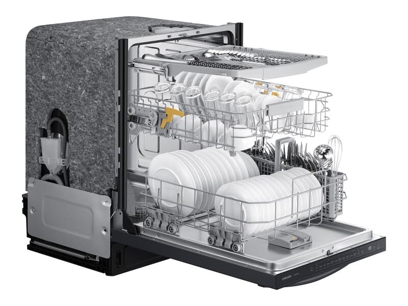 Bespoke AI Dishwasher with StormWash+™ BESPOKE Design and Energy Efficiency Built under – Matte Black Steel view 8
