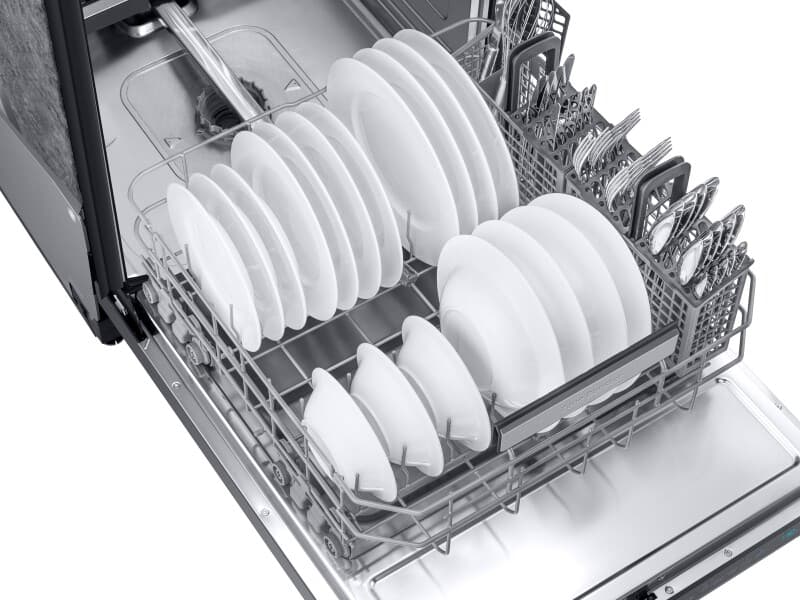 AutoRelease Smart 39dBA Dishwasher with Linear Wash in Black Stainless Steel view 7