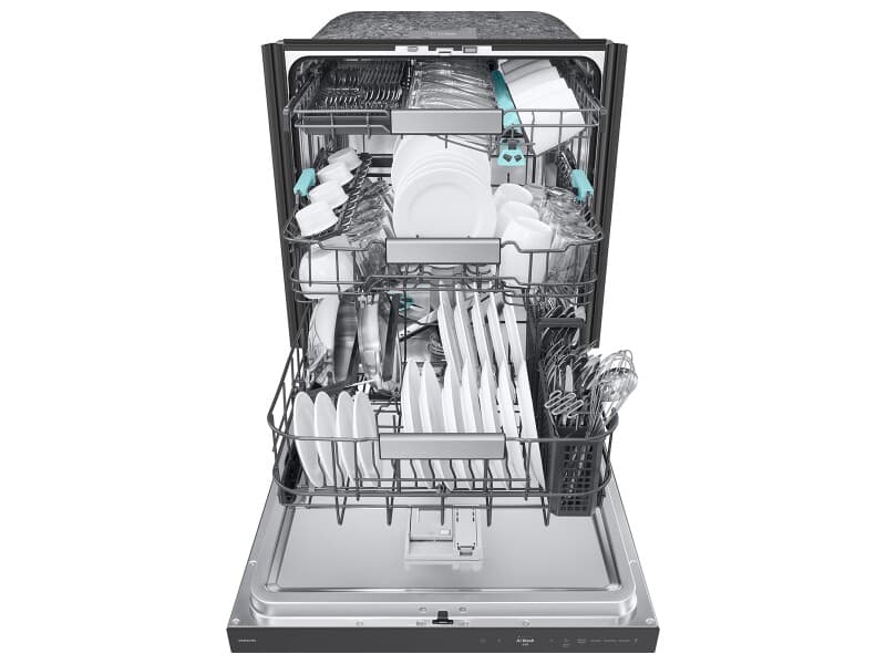 38 dBA Bespoke Auto Open Door Dishwasher with 3rd Rack Washing System in Fingerprint Resistant Stainless Steel view 3