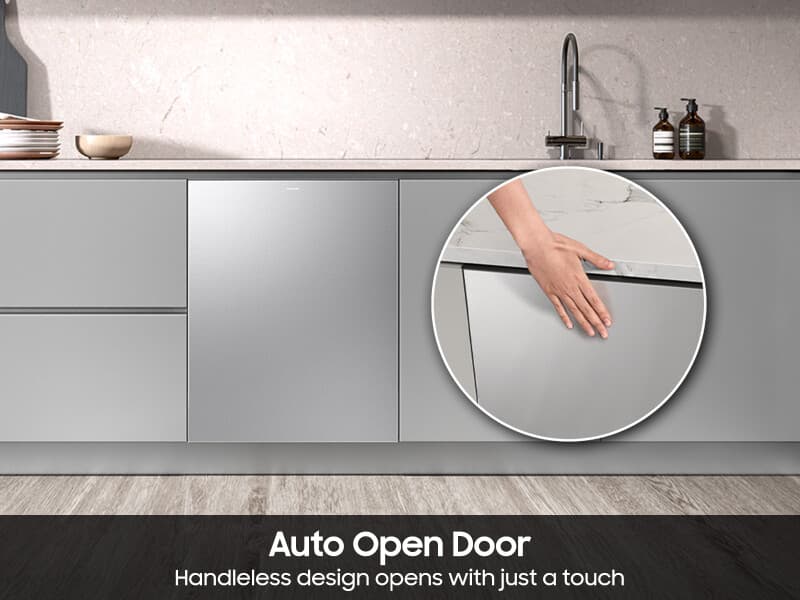 38 dBA Bespoke Auto Open Door Dishwasher with 3rd Rack Washing System in Fingerprint Resistant Stainless Steel view 6