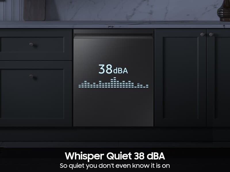 Bespoke AI Smart Dishwasher AI Wash & 3rd Rack Wash System | AutoRelease™ Door 38dBA – Matte Black Steel view 5