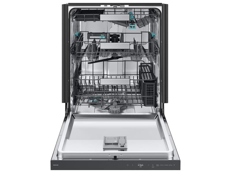 Bespoke AI Smart Dishwasher AI Wash & 3rd Rack Wash System | AutoRelease™ Door 38dBA – Matte Black Steel view 8