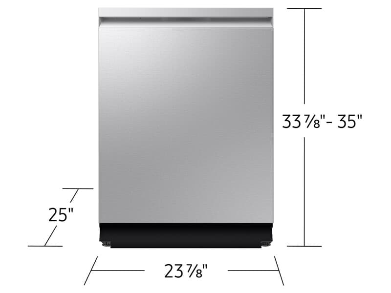 38 dBA Bespoke Smart Dishwasher with 3rd Rack Washing System in Fingerprint Resistant Stainless Steel view 3