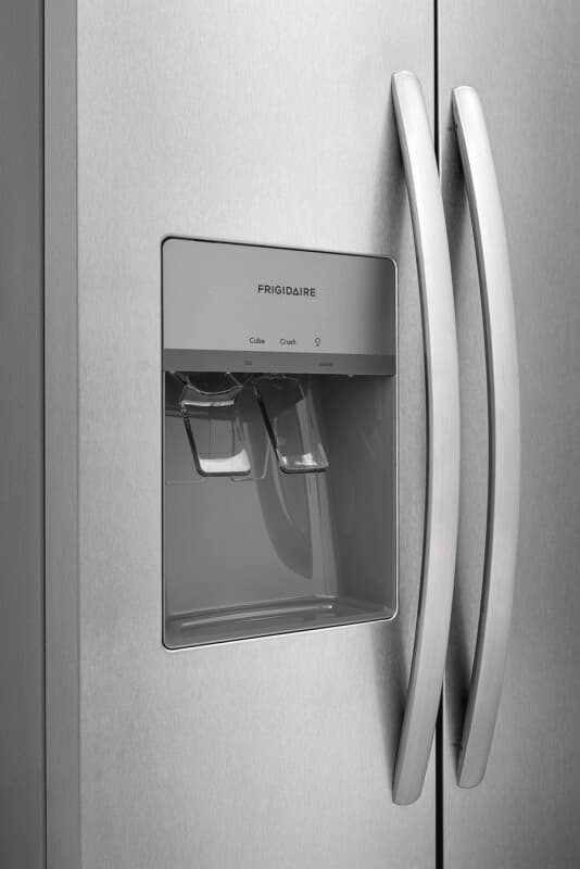 Frigidaire 22.3-cu ft Standard-Depth 33-in Wide Side-by-Side Refrigerator with Ice Maker ,Water and Ice Dispenser (Stainless Steel) view 4