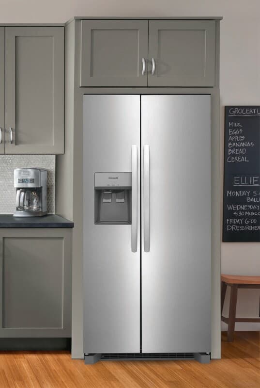 Frigidaire 22.3-cu ft Standard-Depth 33-in Wide Side-by-Side Refrigerator with Ice Maker ,Water and Ice Dispenser (Stainless Steel) view 5