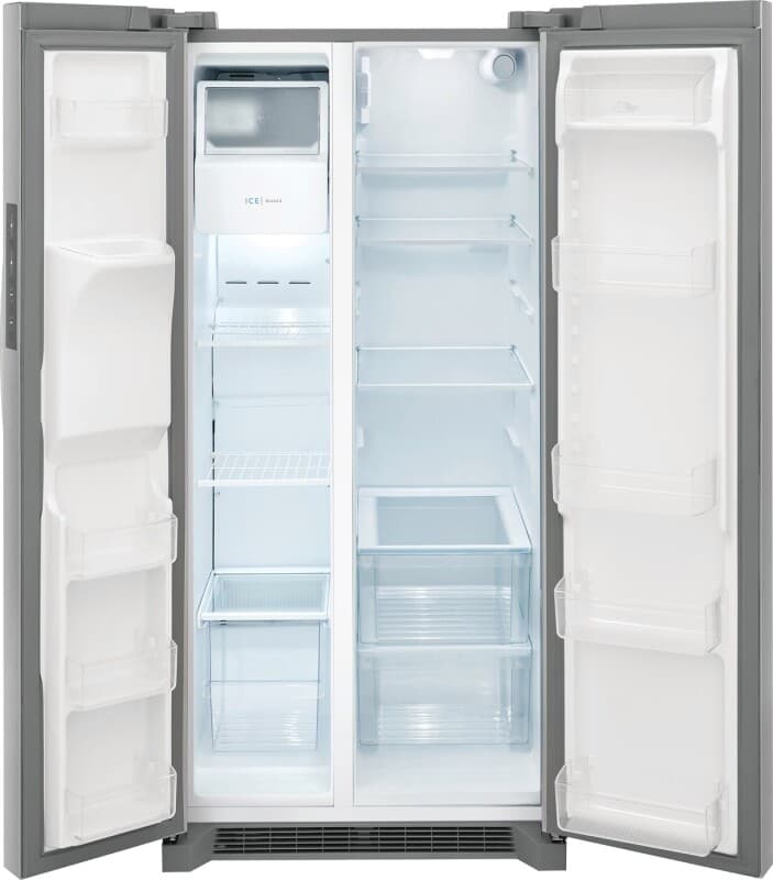 Frigidaire 22.3-cu ft Standard-Depth 33-in Wide Side-by-Side Refrigerator with Ice Maker ,Water and Ice Dispenser (Stainless Steel) view 6