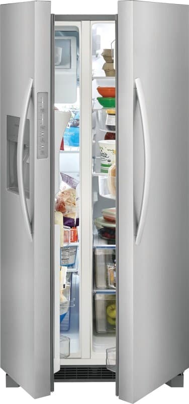 Frigidaire 22.3-cu ft Standard-Depth 33-in Wide Side-by-Side Refrigerator with Ice Maker ,Water and Ice Dispenser (Stainless Steel) view 7
