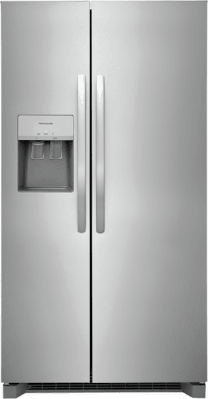 Frigidaire 25.6-cu ft Standard-Depth 36-in Wide Side-by-Side Refrigerator with Ice Maker ,Water and Ice Dispenser (Fingerprint Resistant Stainless Steel)