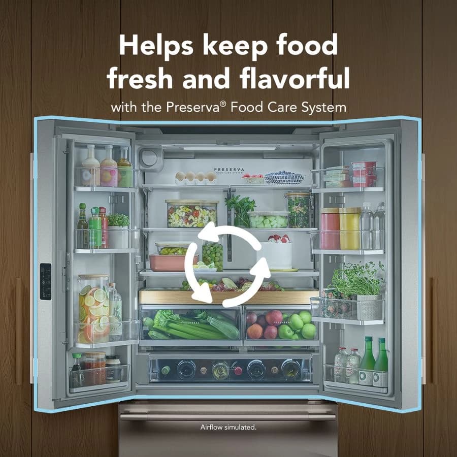 KitchenAid Counter-Depth with Internal Water Dispenser 24.3-cu ft 36-in Wide French Door Refrigerator with Ice Maker (PrintShield Stainless) view 6
