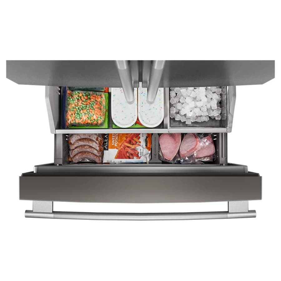 KitchenAid Counter-Depth with Internal Water Dispenser 24.3-cu ft 36-in Wide French Door Refrigerator with Ice Maker (PrintShield Stainless) view 9