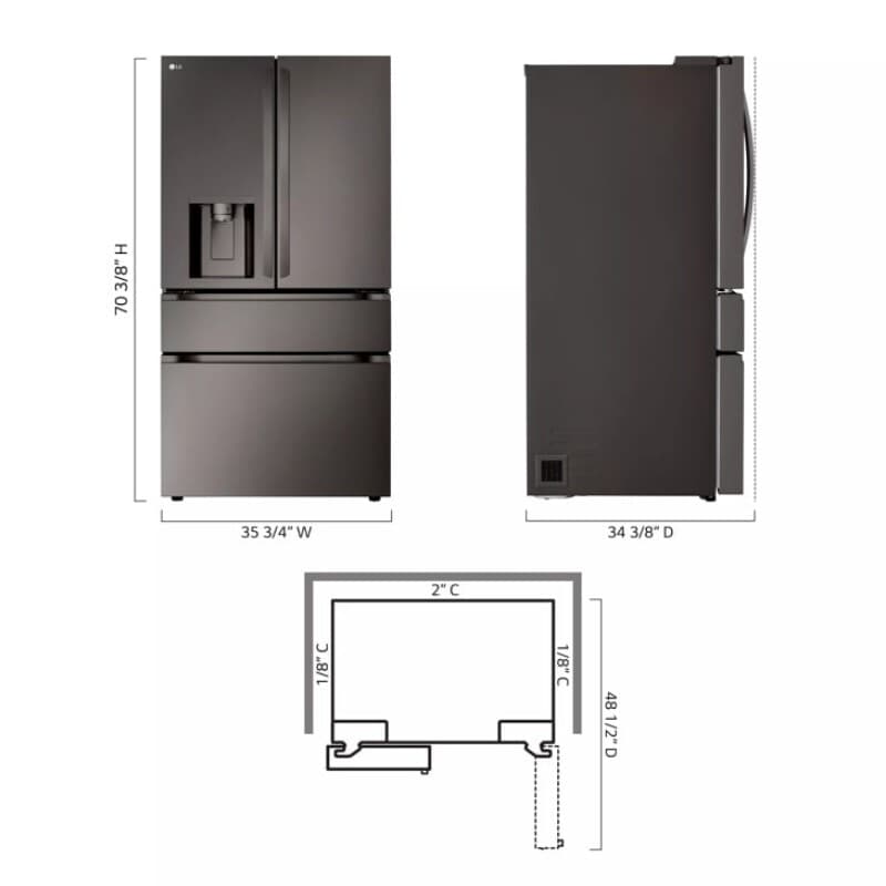 29 Cu. Ft. Smart Standard-depth Max™ 4-door French Door Refrigerator With Full-convert Drawer™ view 4