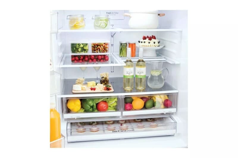 28 Cu. Ft. 4-door French Door, Standard Depth, Ice & Water, Double Freezer, Stainless Steel view 7