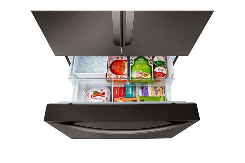 36" Wide, 27 Cu Ft. 3 Door French Door, C/depth Refrigerator With Internal Water Dispenser, Printproof Black Stainless Steel view 8