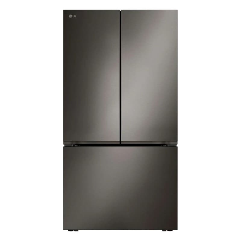 36" Wide, 27 Cu Ft. 3 Door French Door, Pocket Handle, C/depth Refrigerator With Internal Water Dispenser, Printproof Black Stainless Steel