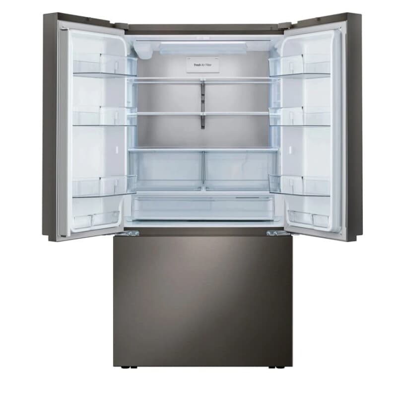 36" Wide, 27 Cu Ft. 3 Door French Door, Pocket Handle, C/depth Refrigerator With Internal Water Dispenser, Printproof Black Stainless Steel view 5