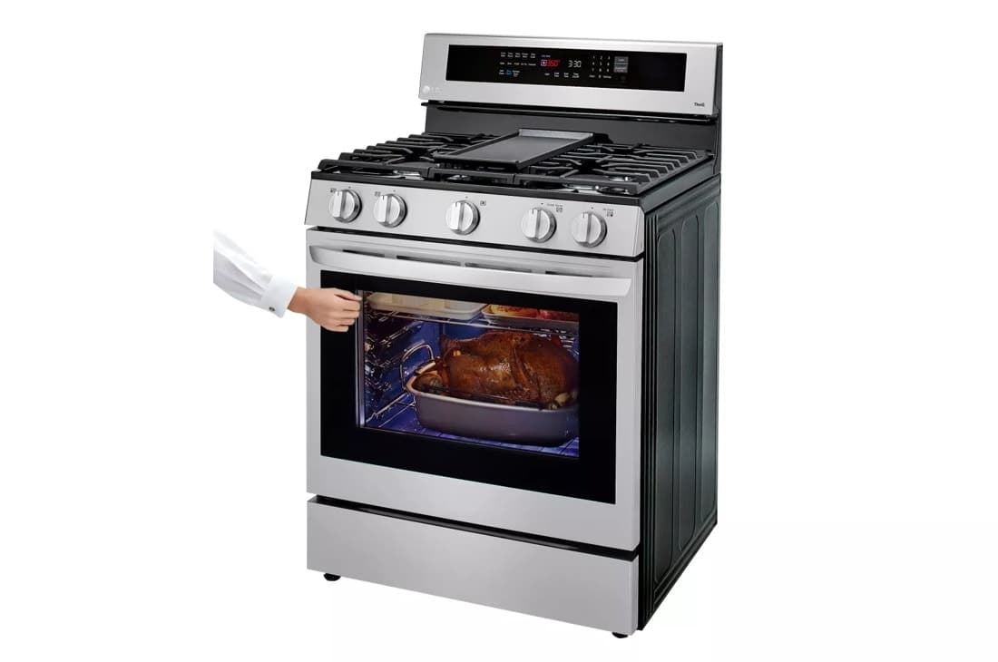 5.8 Cu. Ft. Smart Wi-fi Enabled True Convection Instaview® Gas Range With Air Fry view 5