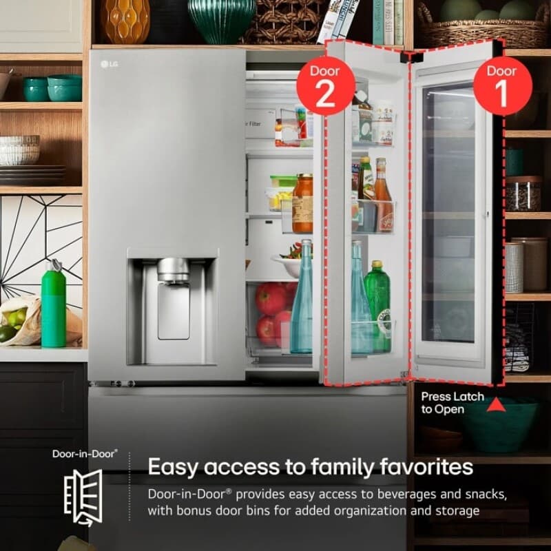 26 Cu. Ft. Counter-depth French Door Refrigerator - Stainless Steel view 5