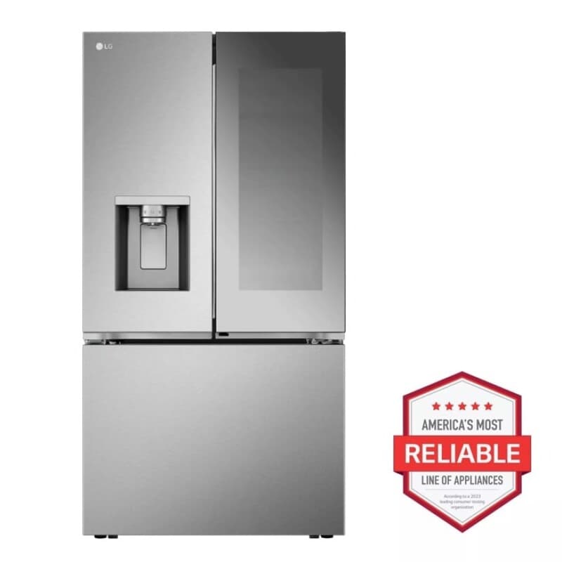 31 Cu. Ft. Smart Standard-depth Max™ French Door Refrigerator With Four Types Of Ice And Mirror Instaview® view 2