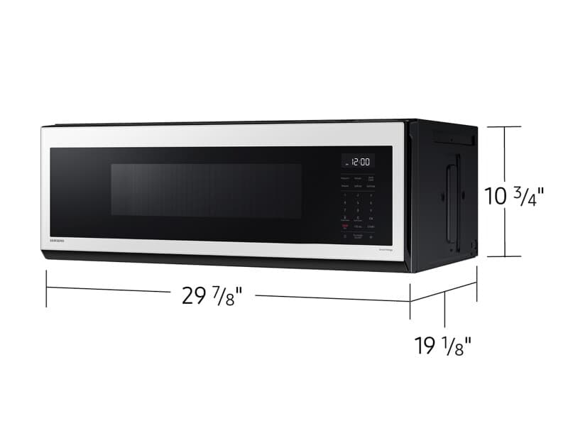 Bespoke 1.1 cu. ft. Smart OTR with Wi-fi, Voice control, and 1100 W Power; White Glass view 2