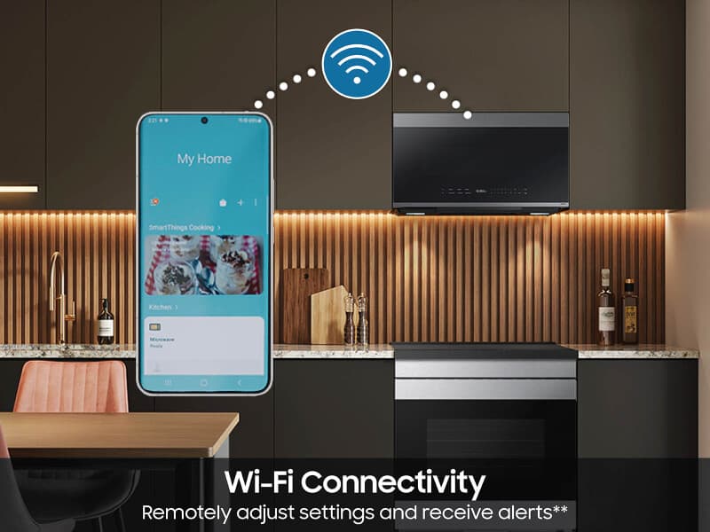Bespoke Smart Over-the-Range Microwave 2.1 cu. ft. in Stainless Steel with Auto Dimming Glass Touch Controls  view 8